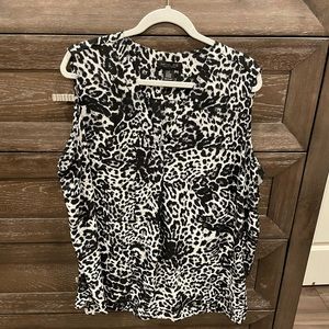 Sleeveless cheetah top